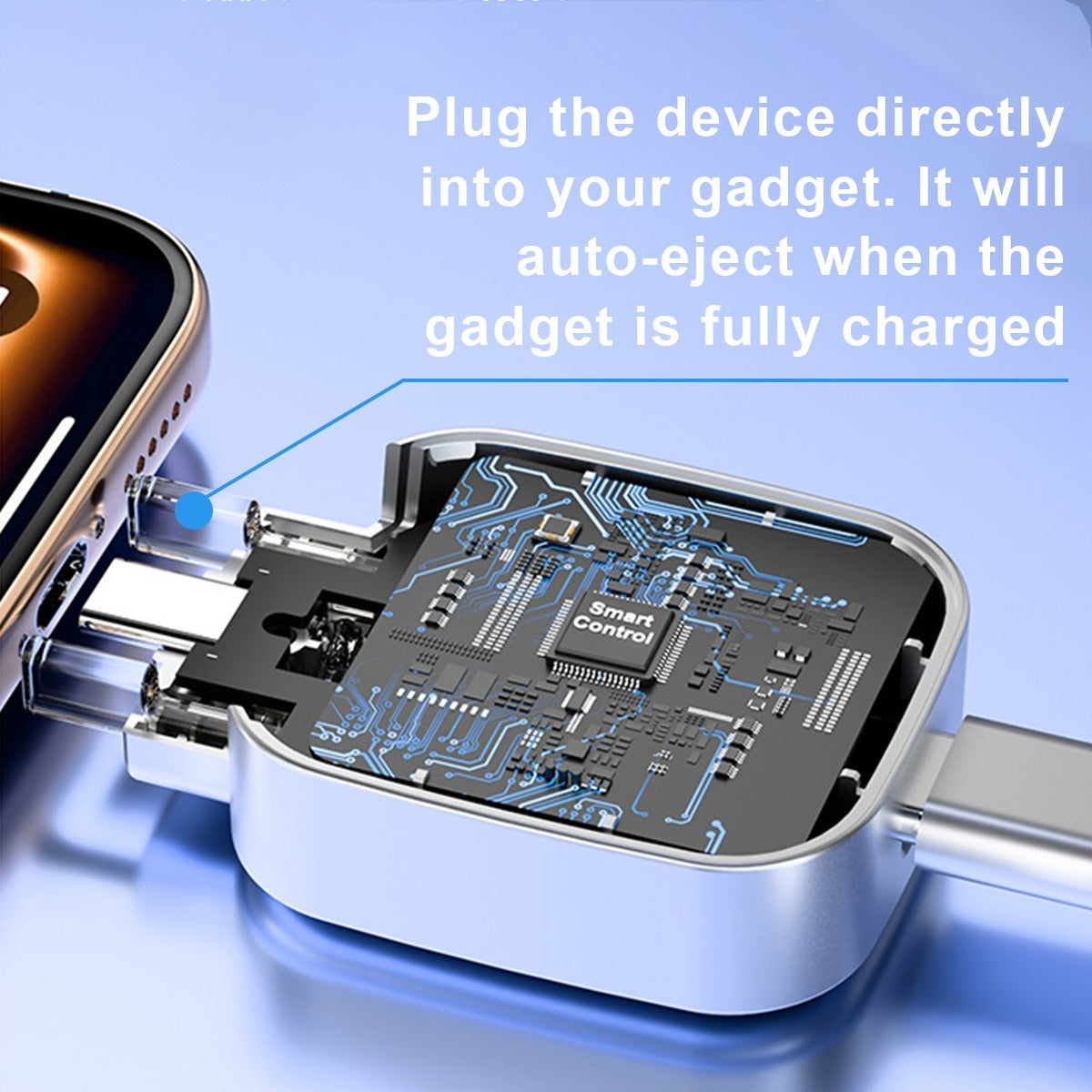 USB-C Auto Eject Charging Adapter | محول شحن USB-C بفصل تلقائي ذكي